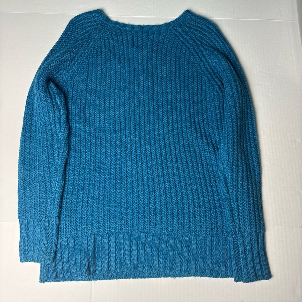 American Eagle Outfitters Women’s Small Jegging Sweater Teal Blue Knit Acrylic - Picture 2 of 7